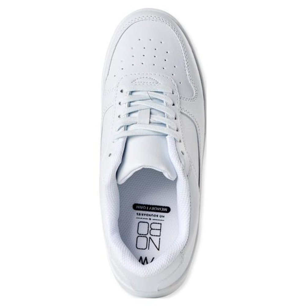 Women's Casual Shoes White Lace-Up Platform Sneakers - Picture 4 of 5